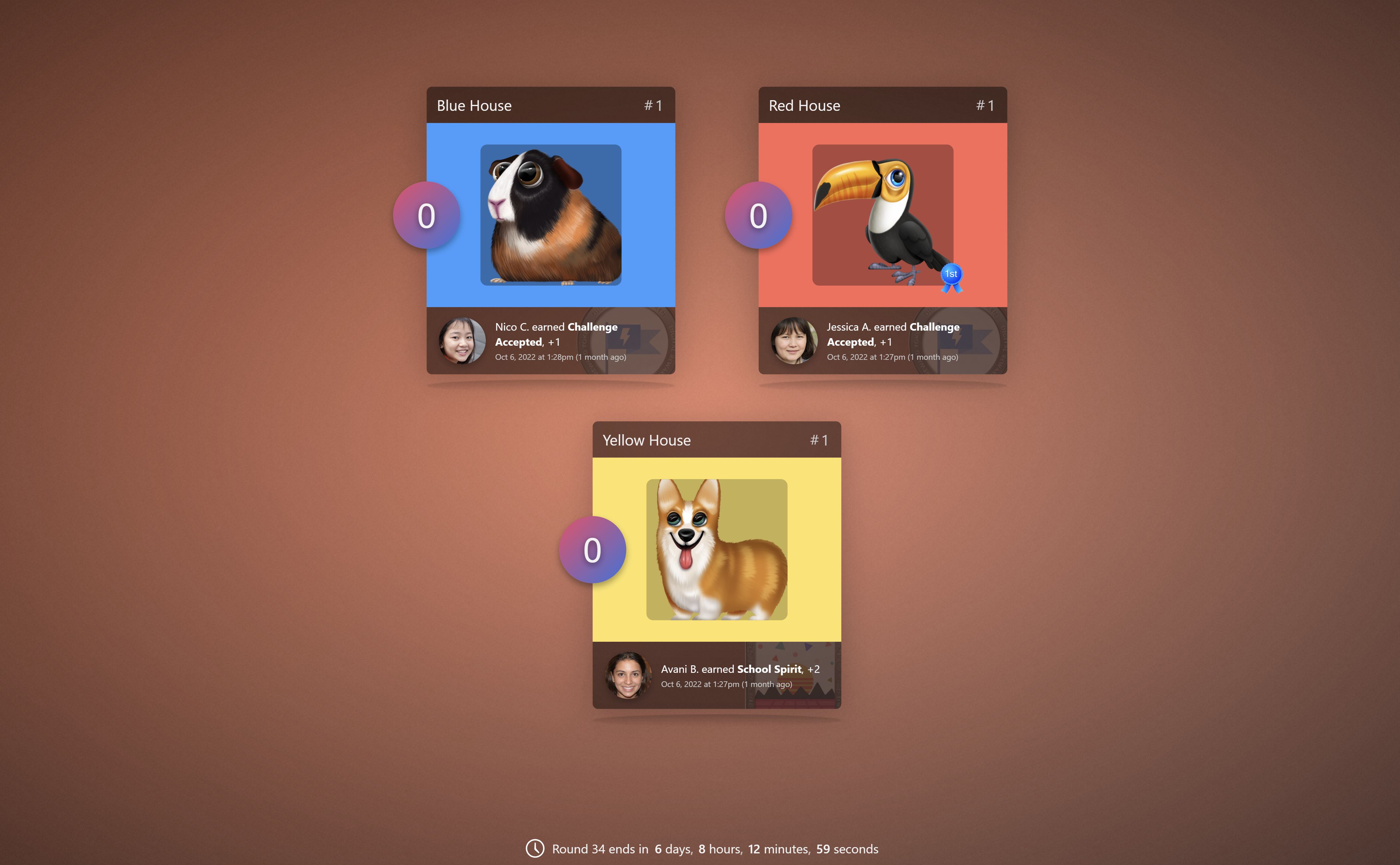 CritterCoin Real-time Houses Display